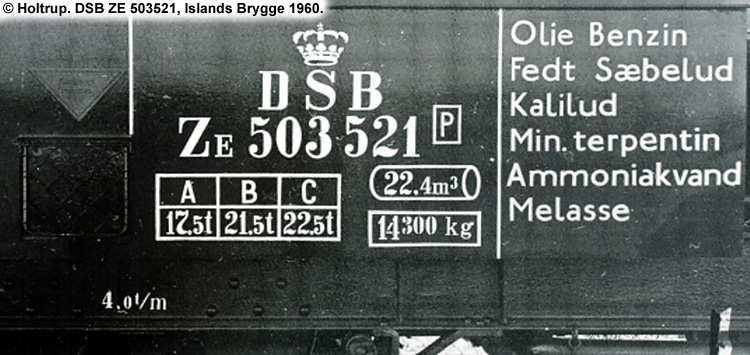 Dansk Sojakagefabrik A/S - DSB ZE 503521