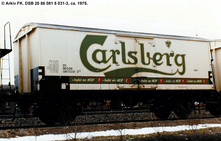 Carlsberg Bryggerierne - DSB 20 86 081 5 031-3