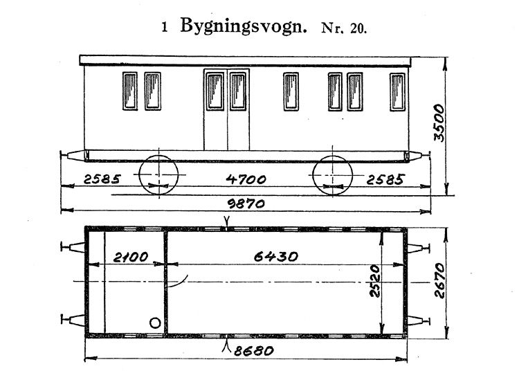 DSB Bygningsvogn nr. 20 DSB Bygningsvogn nr. 20