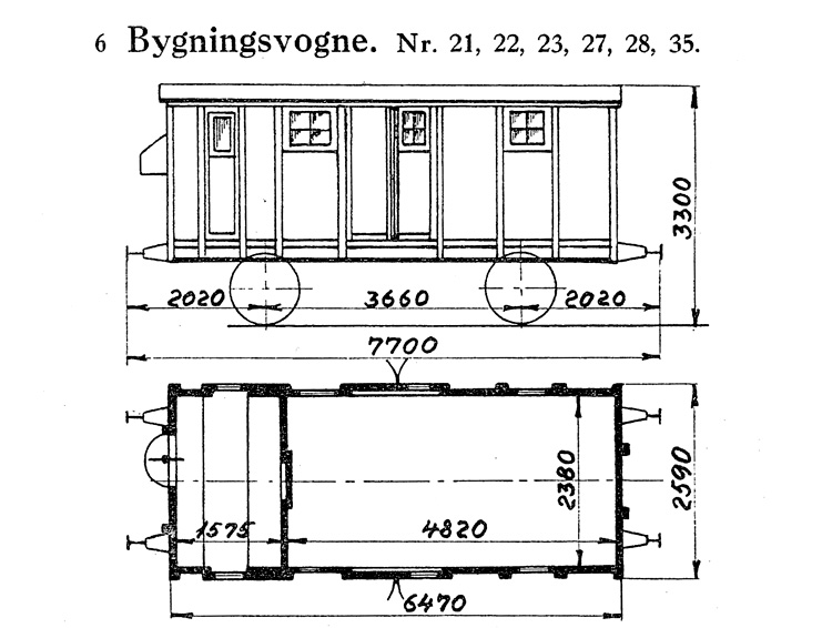 DSB Bygningsvogn nr. 23