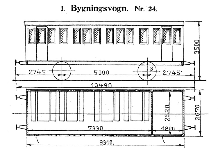 DSB Bygningsvogn nr. 24 DSB Bygningsvogn nr. 24