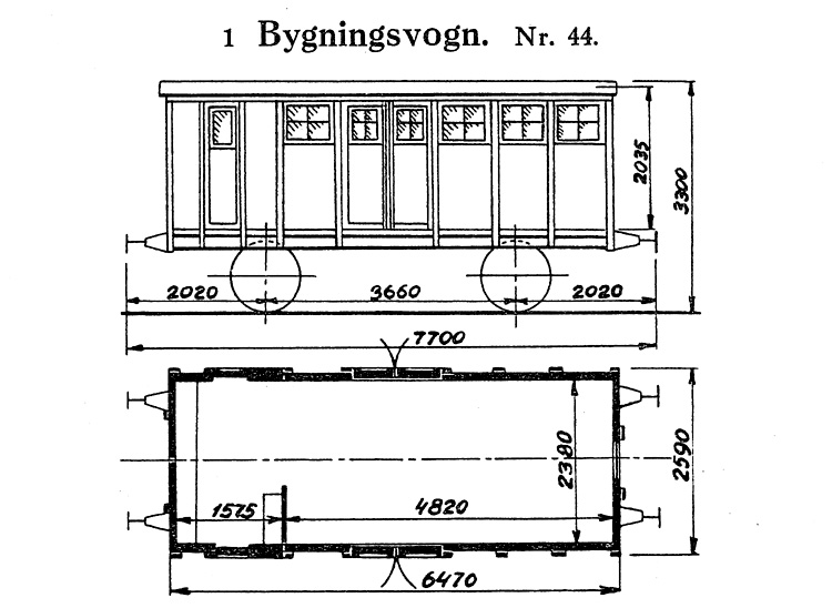 DSB Bygningsvogn nr. 44 DSB Bygningsvogn nr. 44