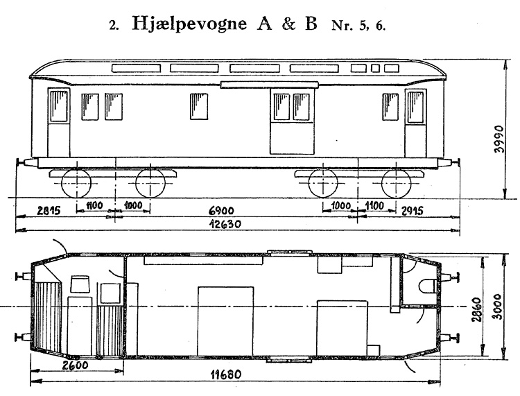DSB Hjælpevogn A & B nr. 6 DSB Hjælpevogn A & B nr. 6