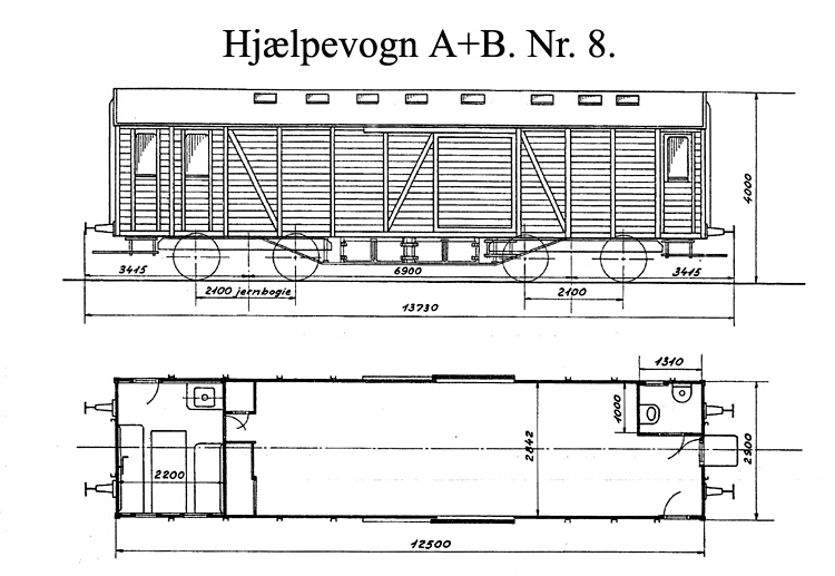 DSB Hjælpevogn A & B nr. 8 DSB Hjælpevogn A & B nr. 8