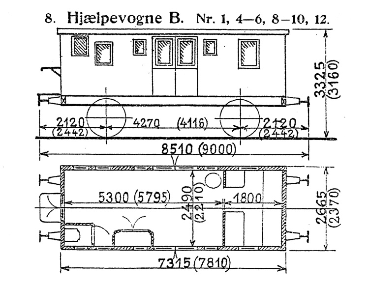 DSB Hjælpevogn B nr. 1