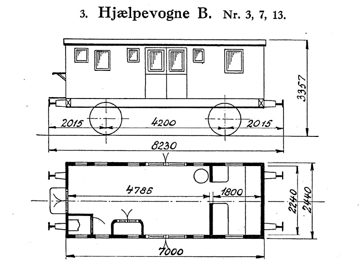 DSB Hjælpevogn B nr. 7