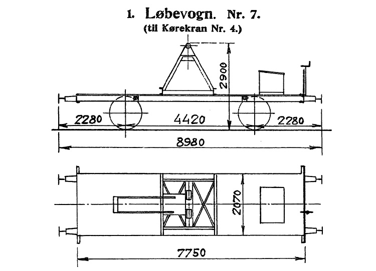 DSB Løbevogn for Kørekran nr. 7