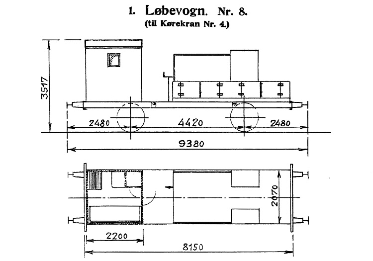 DSB Løbevogn for Kørekran nr. 8