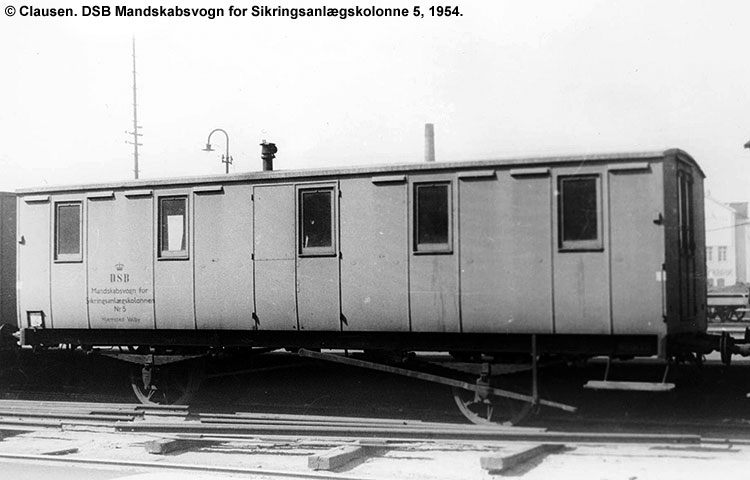 DSB Mandskabsvogn for Sikringsanlægskolonne nr. 5 DSB Mandskabsvogn for Sikringsanlægskolonne nr. 5