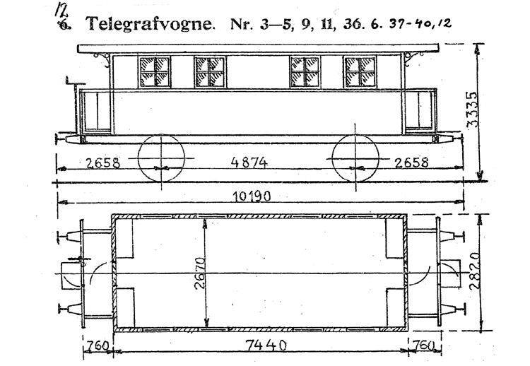 DSB Telegrafvogn nr. 11