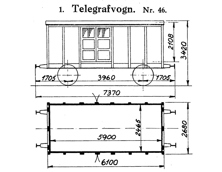 DSB Telegrafvogn nr. 46