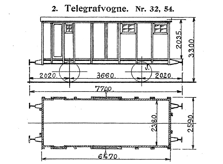 DSB Telegrafvogn nr. 54