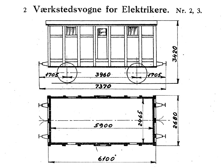 DSB Værkstedsvogn for Elektrikere nr. 3 DSB Værkstedsvogn for Elektrikere nr. 3