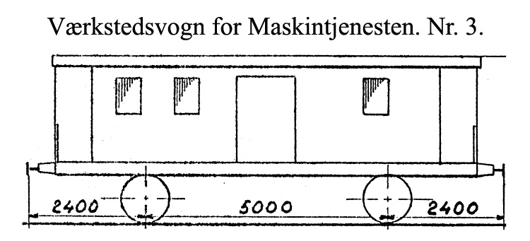 DSB Værkstedsvogn for Maskintjenesten nr. 3 DSB Værkstedsvogn for Maskintjenesten nr. 3