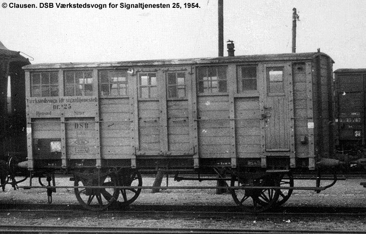 DSB Værkstedsvogn for Signaltjenesten nr. 25 DSB Værkstedsvogn for Signaltjenesten nr. 25