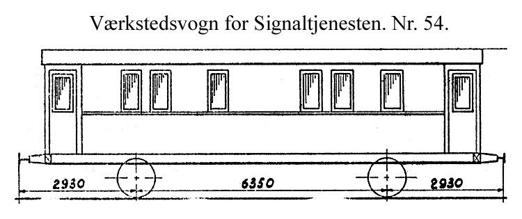 DSB Værkstedsvogn for Signaltjenesten nr. 54 DSB Værkstedsvogn for Signaltjenesten nr. 54