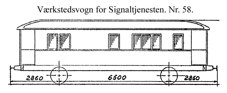 DSB Værkstedsvogn for Signaltjenesten nr. 58 DSB Værkstedsvogn for Signaltjenesten nr. 58