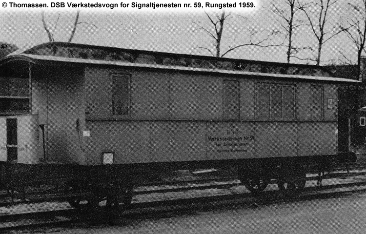 DSB Værkstedsvogn for Signaltjenesten nr. 59 DSB Værkstedsvogn for Signaltjenesten nr. 59