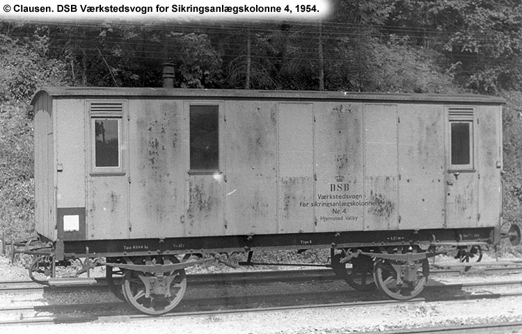 DSB Værkstedsvogn for Sikringsanlægskolonne nr. 4 DSB Værkstedsvogn for Sikringsanlægskolonne nr. 4