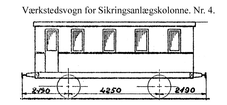 DSB Værkstedsvogn for Sikringsanlægskolonne nr. 4 DSB Værkstedsvogn for Sikringsanlægskolonne nr. 4