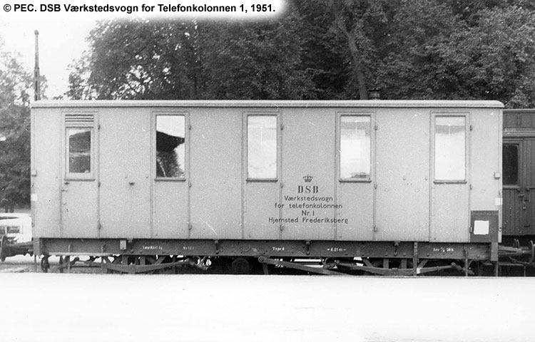 DSB Værkstedsvogn for Telefonkolonnen nr. 1 DSB Værkstedsvogn for Telefonkolonnen nr. 1