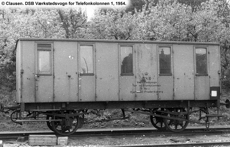 DSB Værkstedsvogn for Telefonkolonnen nr. 1 DSB Værkstedsvogn for Telefonkolonnen nr. 1