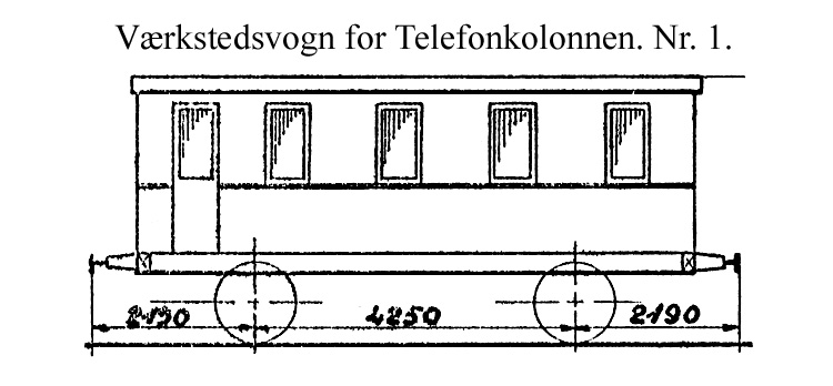 DSB Værkstedsvogn for Telefonkolonnen nr. 1 DSB Værkstedsvogn for Telefonkolonnen nr. 1