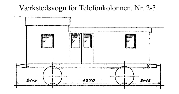 DSB Værkstedsvogn for Telefonkolonnen nr. 3
