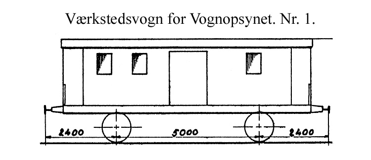 DSB Værkstedsvogn for Vognopsynet nr. 1 DSB Værkstedsvogn for Vognopsynet nr. 1