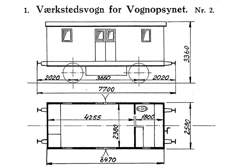 DSB Værkstedsvogn for Vognopsynet nr. 2
