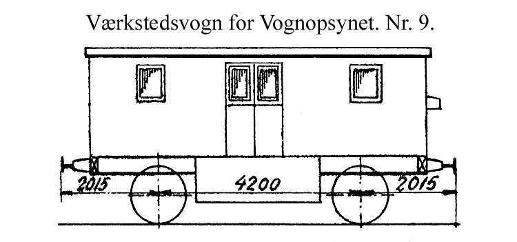 DSB Værkstedsvogn for Vognopsynet nr. 9