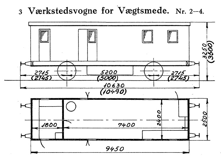 DSB Værkstedsvogn for Vægtsmede nr. 3 DSB Værkstedsvogn for Vægtsmede nr. 3