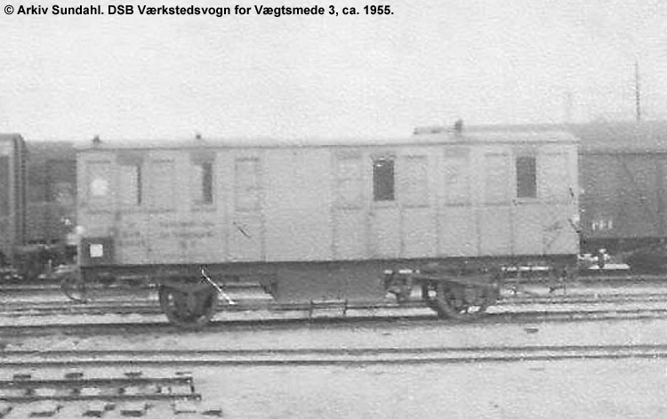 DSB Værkstedsvogn for Vægtsmede nr. 3