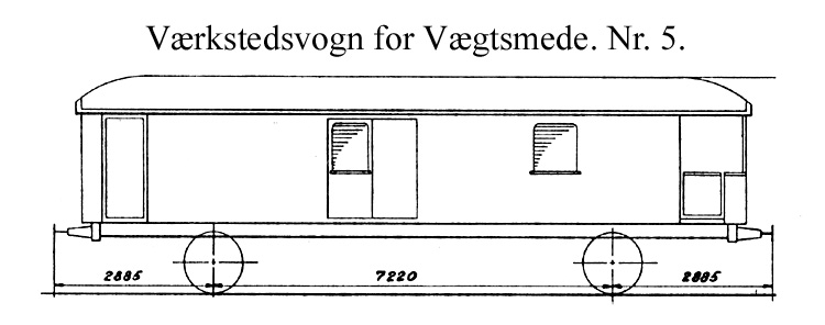 DSB Værkstedsvogn for Vægtsmede nr. 5