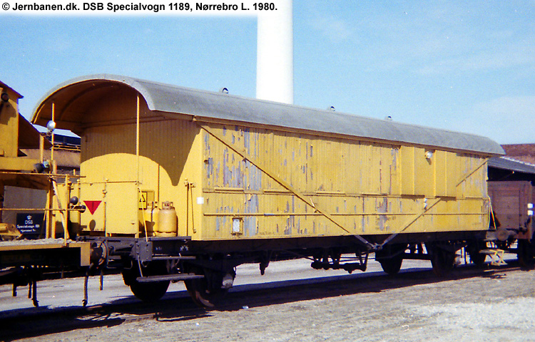 DSB Specialvogn 1189<br>Værkstedsvogn for Sporlægningsstamme