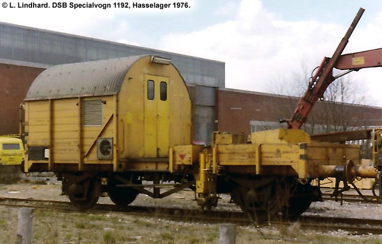 DSB Specialvogn 1192<br>Kantdozer- og skinneudlægningsvogn