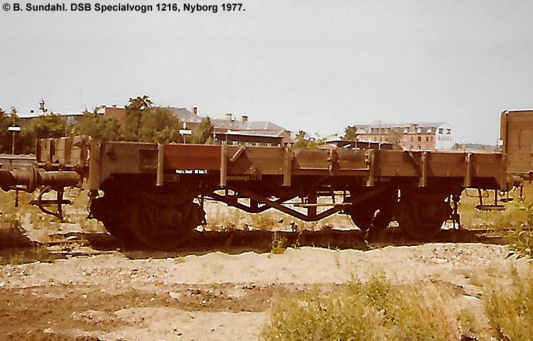 DSB Specialvogn 1216<br>Skinnetransportvogn