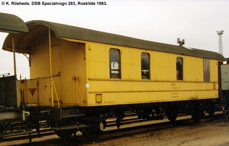 DSB Specialvogn 283<br>Bygningsvogn DSB Specialvogn 283<br>Bygningsvogn