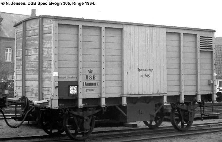 DSB Specialvogn 305<br>Bygningsvogn DSB Specialvogn 305<br>Bygningsvogn
