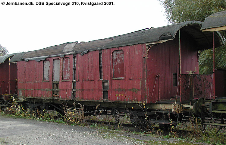 DSB Specialvogn 310<br>Værkstedsvogn for murere DSB Specialvogn 310<br>Værkstedsvogn for murere