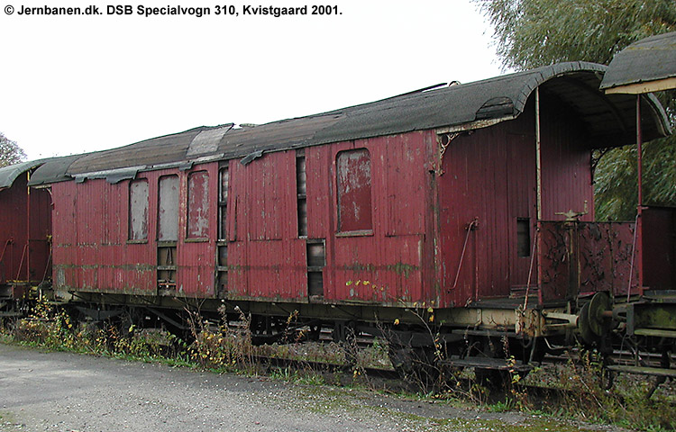 DSB Specialvogn 310<br>Værkstedsvogn for murere