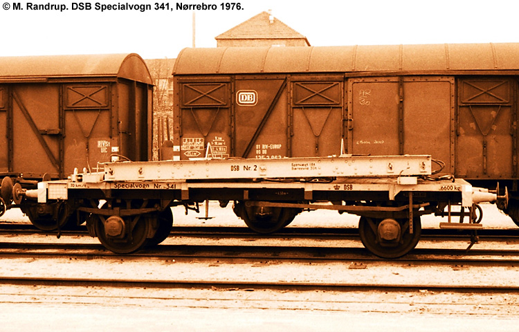 DSB Specialvogn 341<br>Transportvogn for containeråg