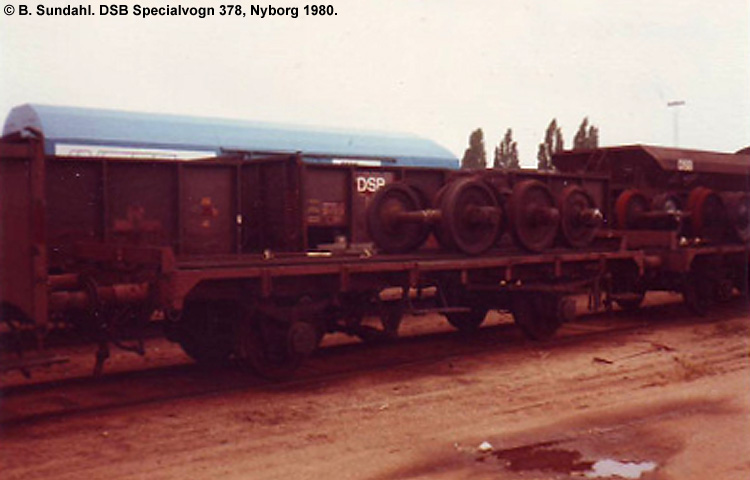 DSB Specialvogn 378<br>Transportvogn for hjulsæt