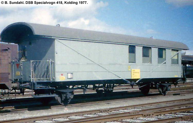 DSB Specialvogn 418<br>Kurvereguleringskontorvogn