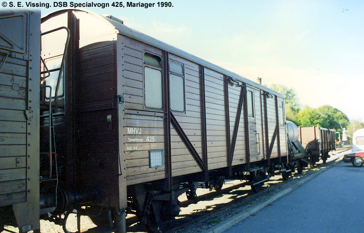 DSB Specialvogn 425<br>Værkstedsvogn for Kørekran 145