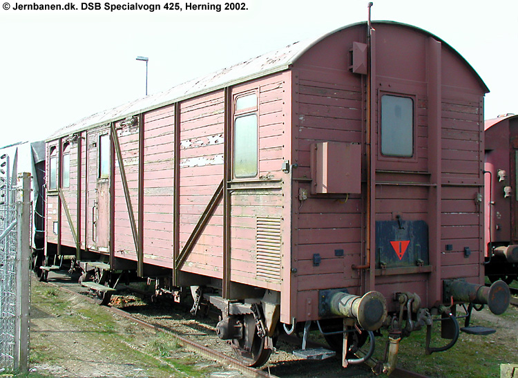 DSB Specialvogn 425<br>Værkstedsvogn for Kørekran 145