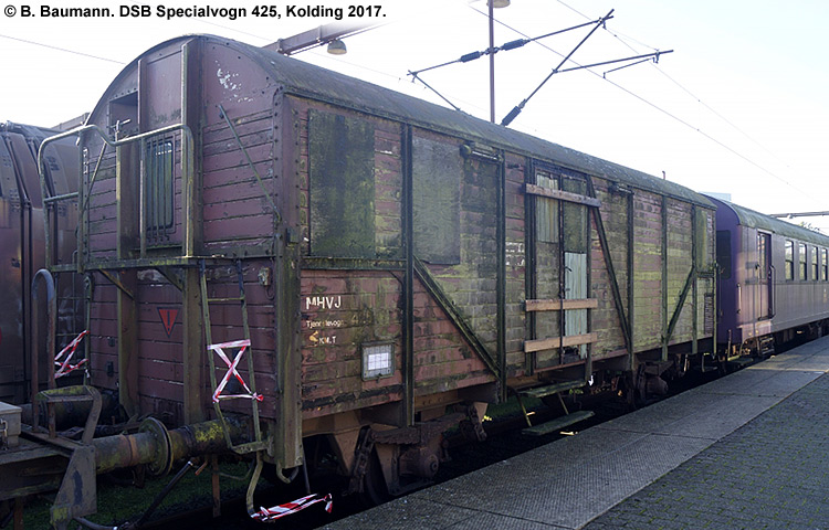 DSB Specialvogn 425<br>Værkstedsvogn for Kørekran 145