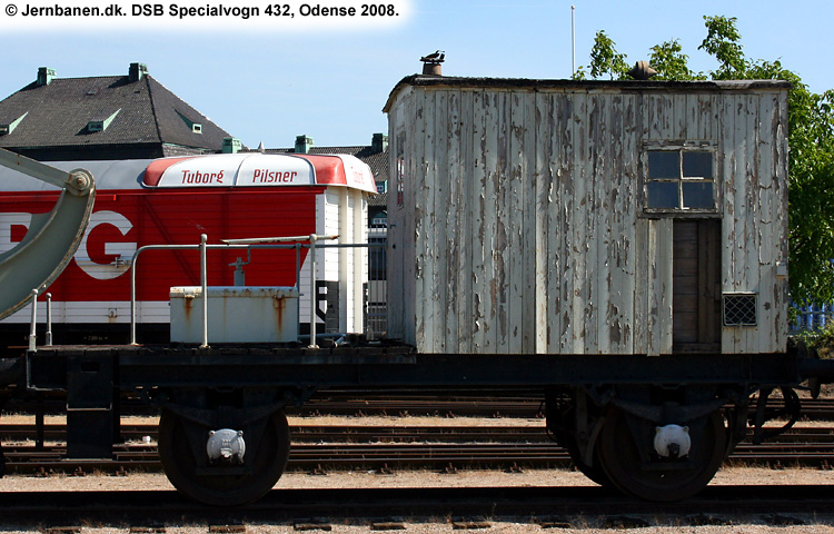 DSB Specialvogn 432<br>Løbevogn for kørekran 142