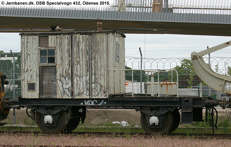 DSB Specialvogn 432<br>Løbevogn for kørekran 142