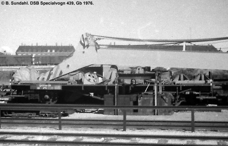 DSB Specialvogn 439<br>Løbevogn for kørekran 145 DSB Specialvogn 439<br>Løbevogn for kørekran 145